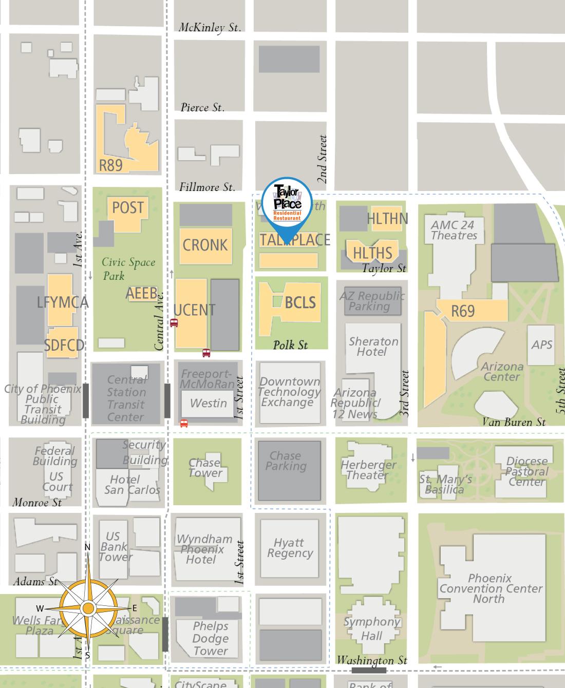Taylor Place Dining Hall Map