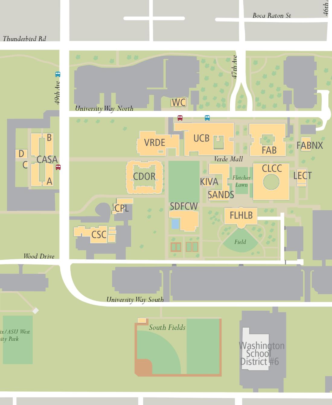West Dining Map